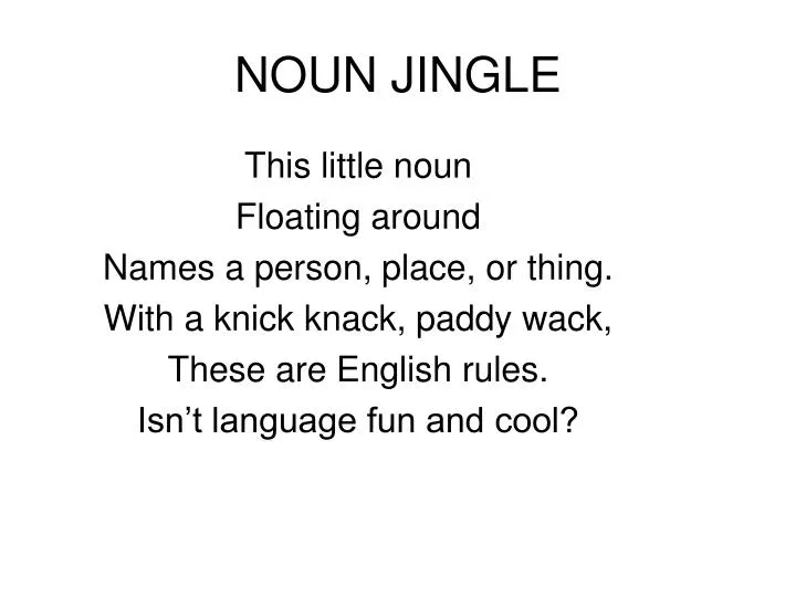 noun jingle