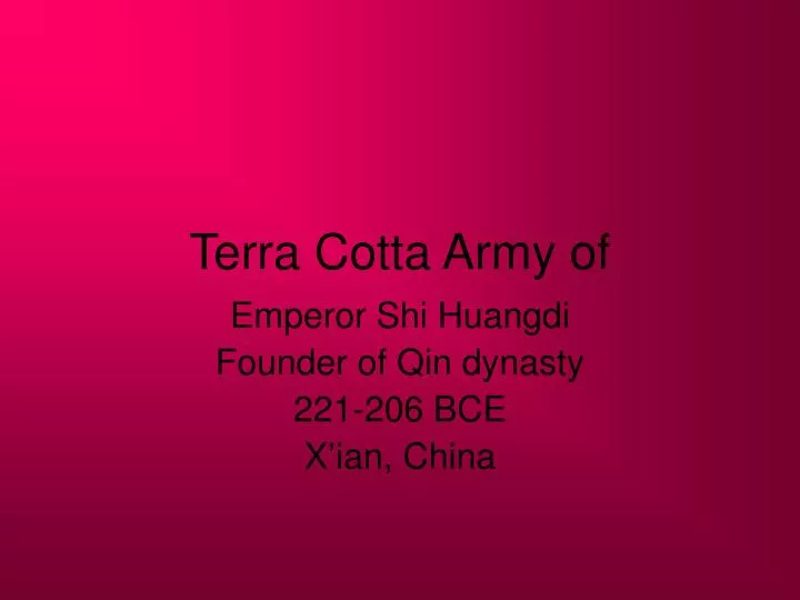 terra cotta army of