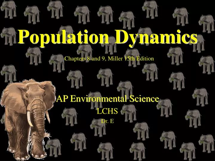 population dynamics chapters 8 and 9 miller 15th edition
