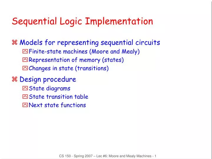 sequential logic implementation