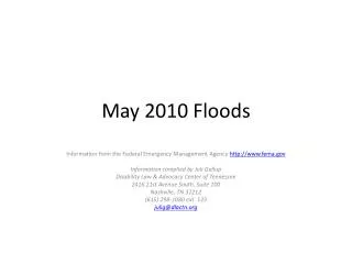 May 2010 Floods