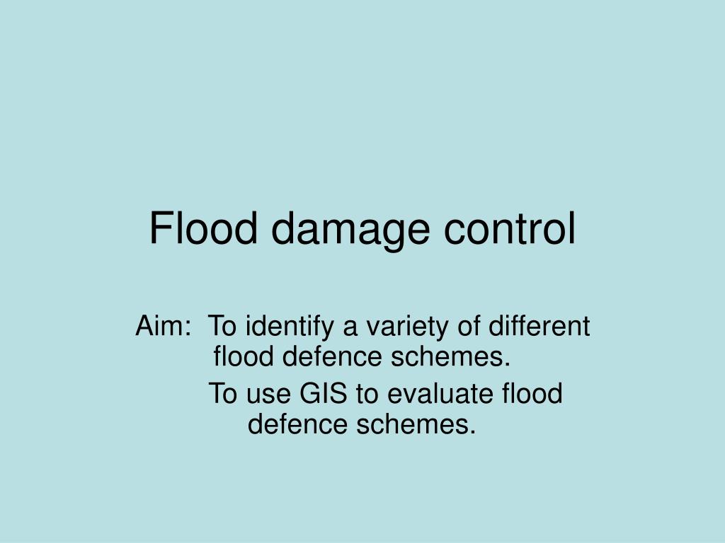 PPT - Flood damage control PowerPoint Presentation, free download - ID ...