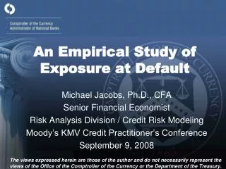 An Empirical Study of Exposure at Default