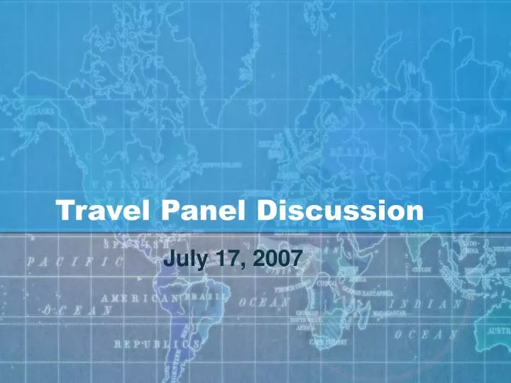 travel panel discussion
