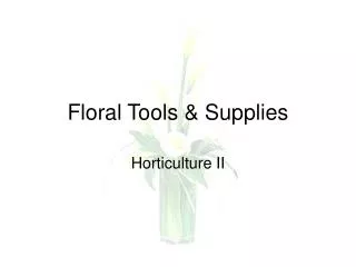 Floral Tools &amp; Supplies