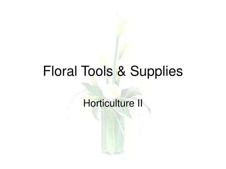 floral tools supplies