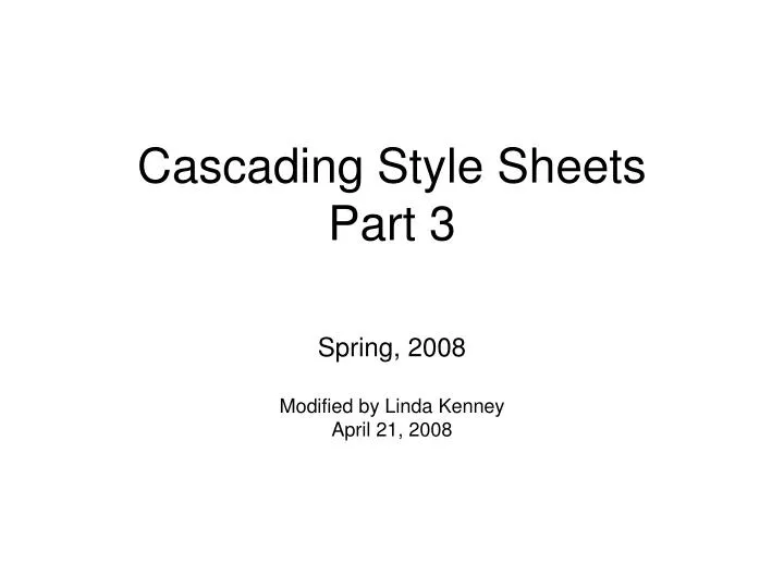 cascading style sheets part 3