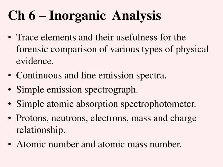 ch 6 inorganic analysis