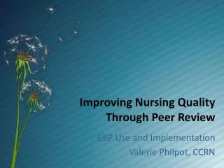 Improving Nursing Quality Through Peer Review