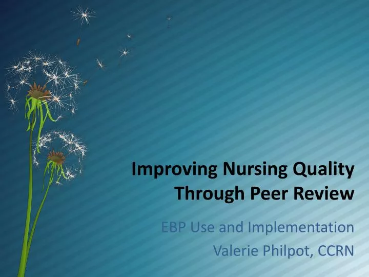 improving nursing quality through peer review