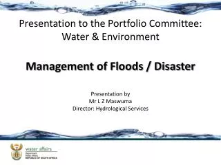 Management of Floods / Disaster