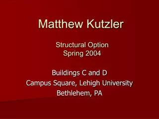 Matthew Kutzler