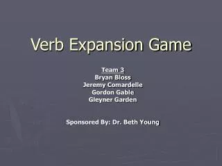 Verb Expansion Game