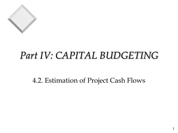 part iv capital budgeting