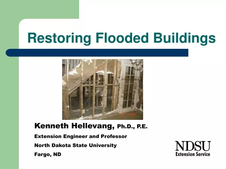 restoring flooded buildings