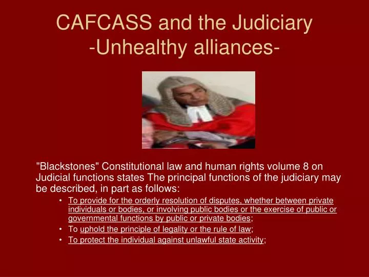 cafcass and the judiciary unhealthy alliances