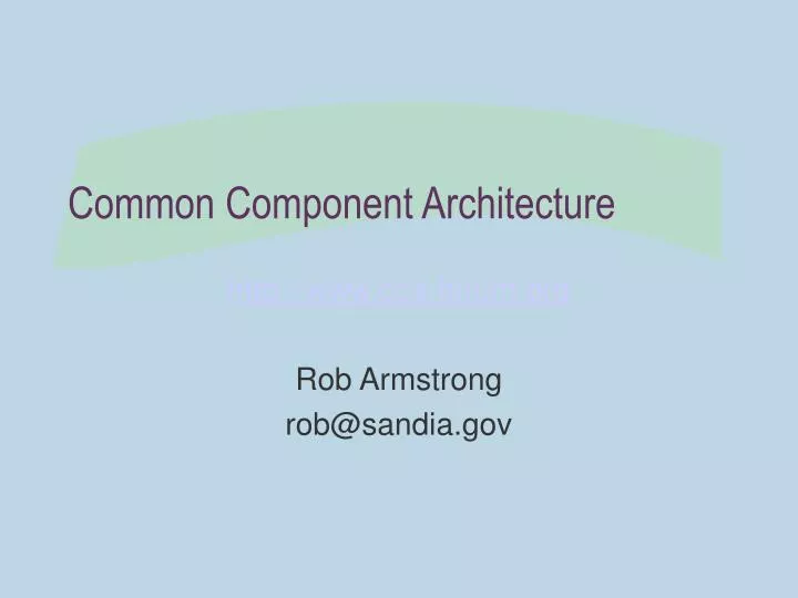 common component architecture