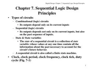 Chapter 7. Sequential Logic Design Principles