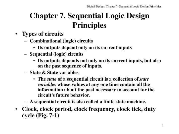 chapter 7 sequential logic design principles