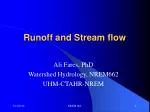 Runoff and Stream flow - slide 1