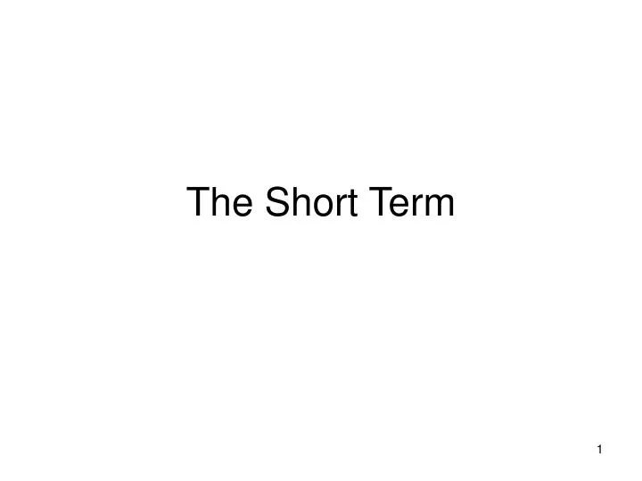 the short term