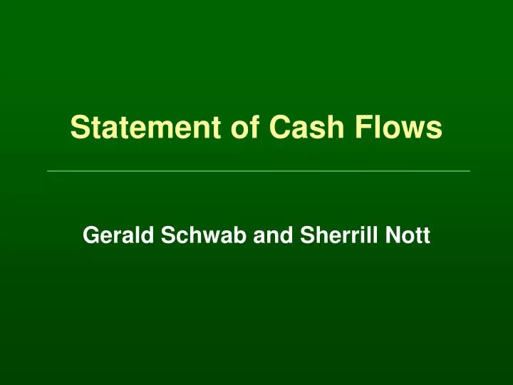 statement of cash flows