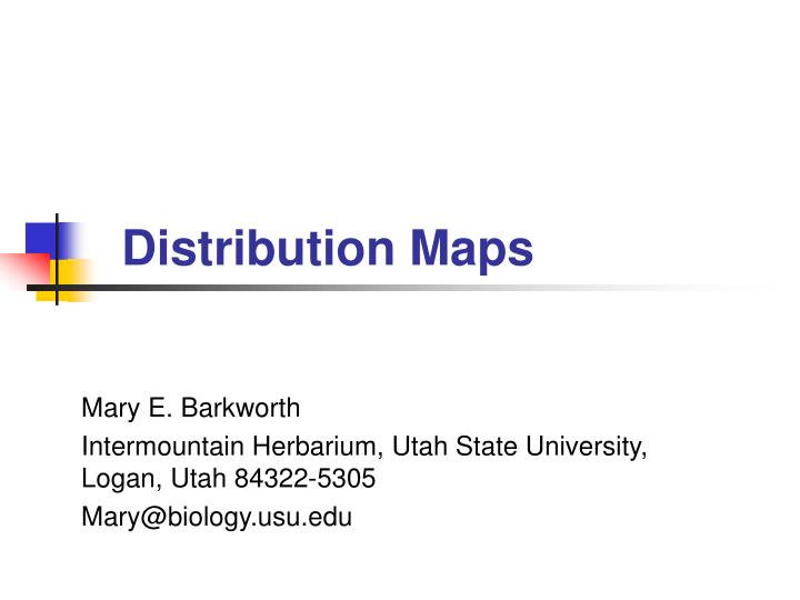 distribution maps