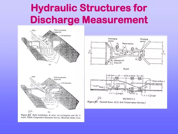 hydraulic structures for discharge measurement