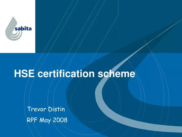hse certification scheme