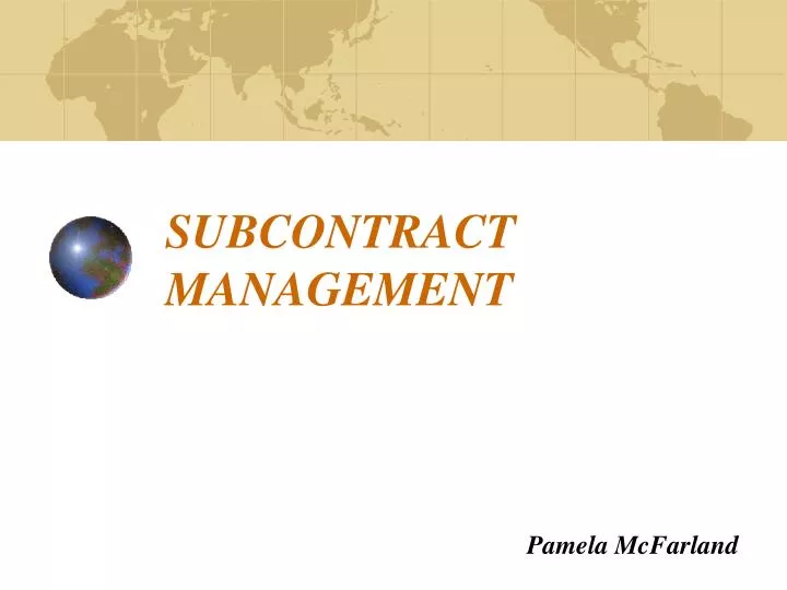 subcontract management