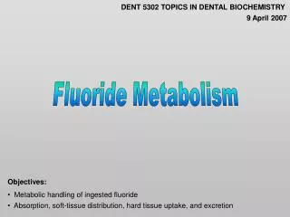 Fluoride Metabolism