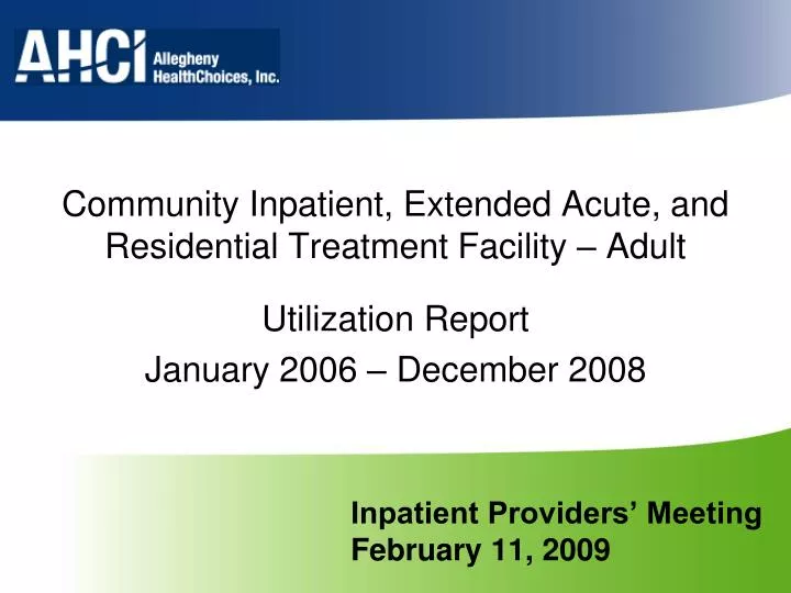 inpatient providers meeting february 11 2009