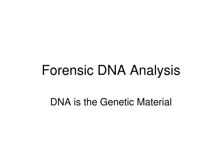 forensic dna analysis