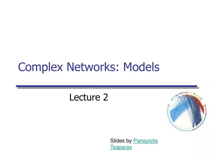 complex networks models