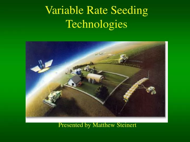 variable rate seeding technologies
