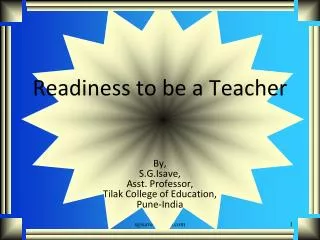 Readiness to be a Teacher