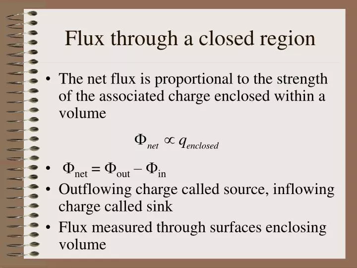 flux through a closed region
