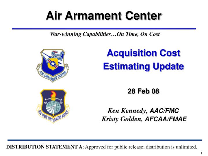 acquisition cost estimating update 28 feb 08