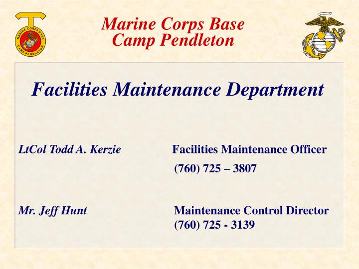 marine corps base camp pendleton