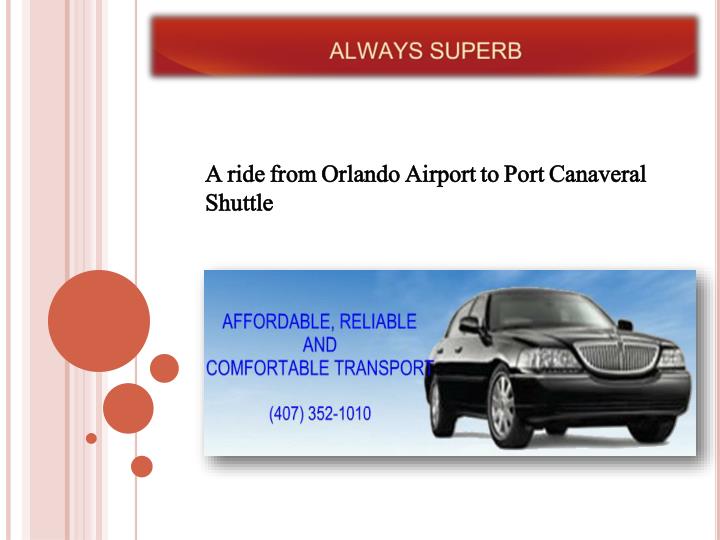 a ride from orlando airport to port canaveral shuttle