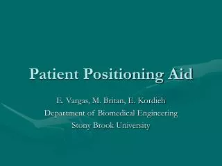 Patient Positioning Aid
