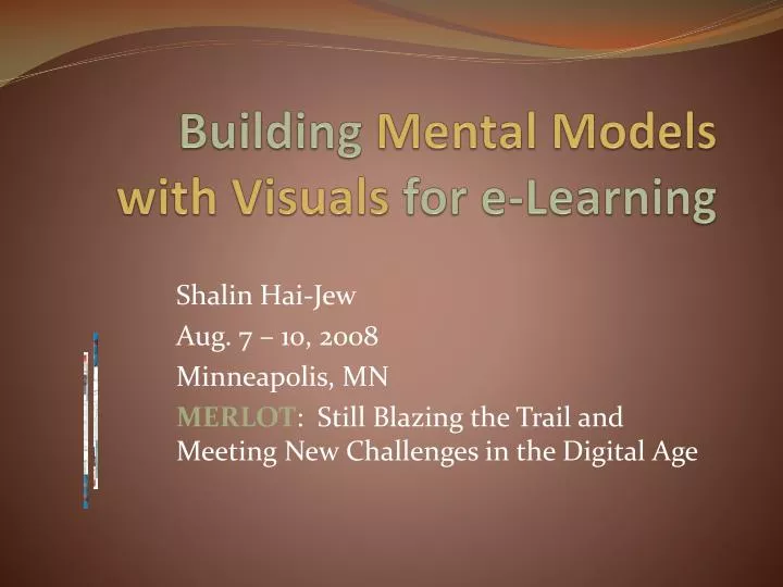 building mental models with visuals for e learning
