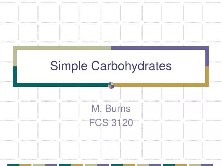 simple carbohydrates