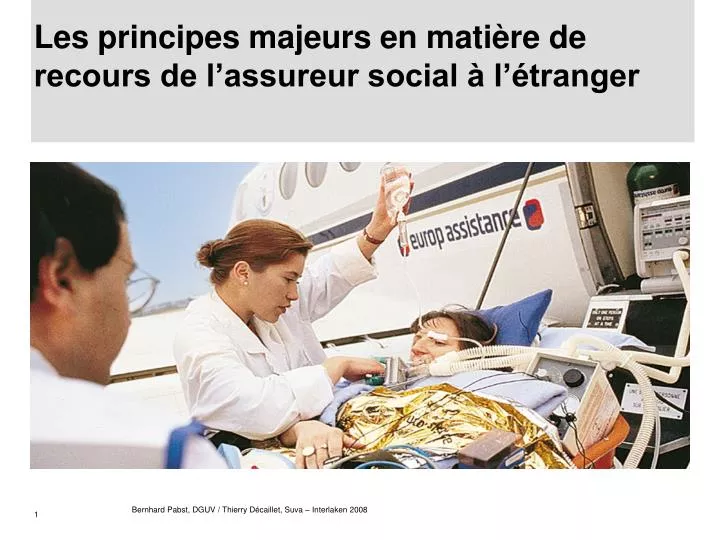 les principes majeurs en mati re de recours de l assureur social l tranger