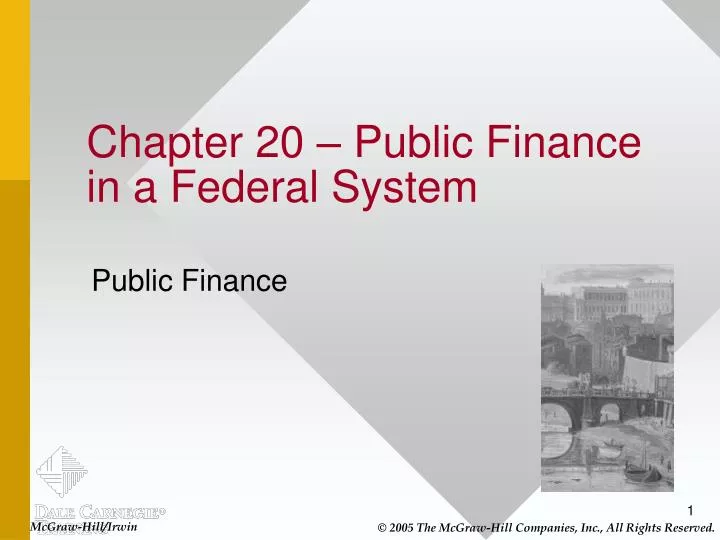 chapter 20 public finance in a federal system
