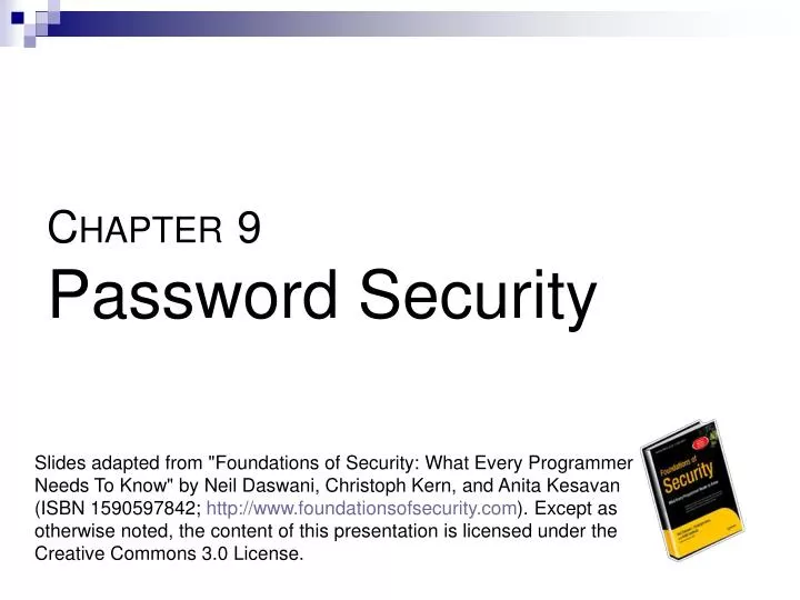 c hapter 9 password security