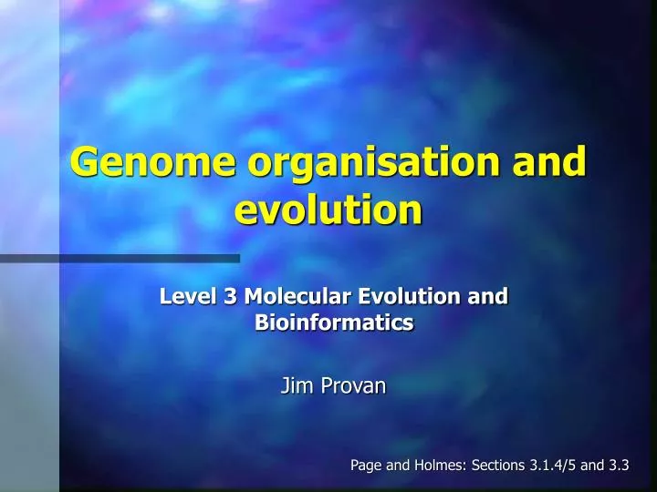 genome organisation and evolution
