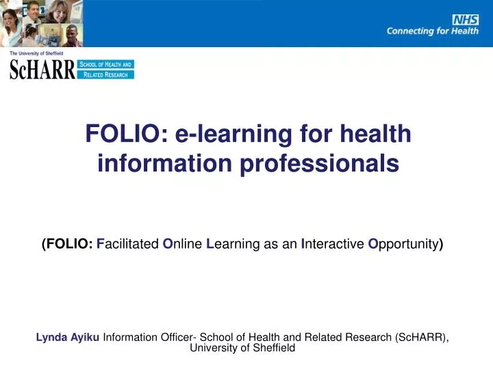 folio e learning for health information professionals