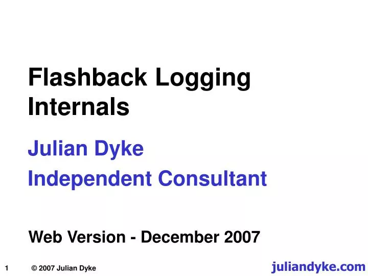 flashback logging internals