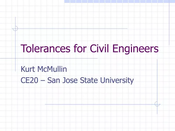 tolerances for civil engineers